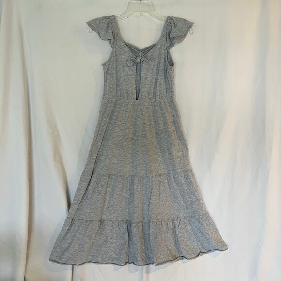 Art Class Girls's Gray Flutter Sleeve Maxi Dress Size M spring summer - Picture 3 of 5